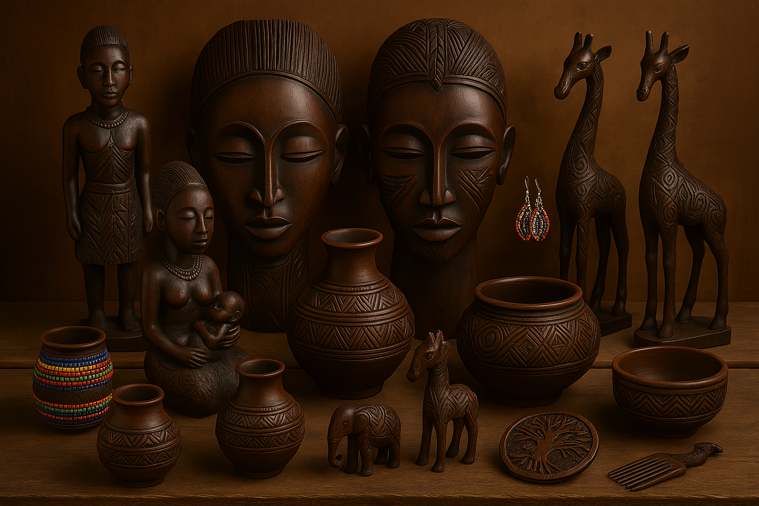 Kenyan wood carving